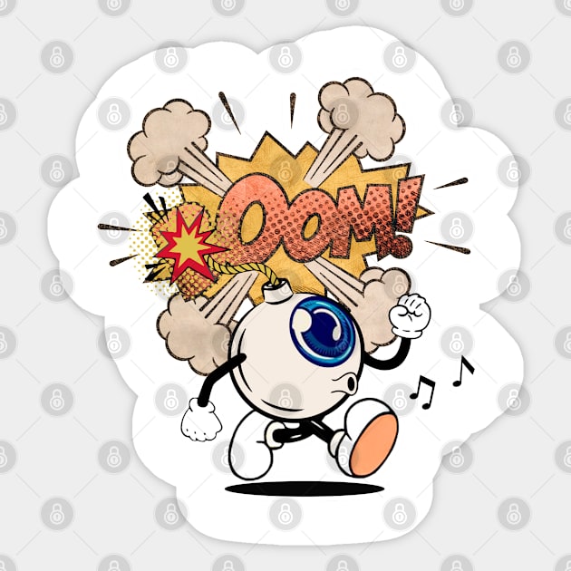 boom! mascot Sticker by HB Shirts